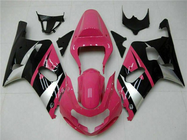 2001-2003 Pink Silver Glossy Black Suzuki GSXR 600/750 Motorcycle Fairings UK Stores