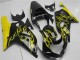 2001-2003 Glossy Black Yellow Flame Suzuki GSXR 600/750 Motorcycle Fairings UK Stores