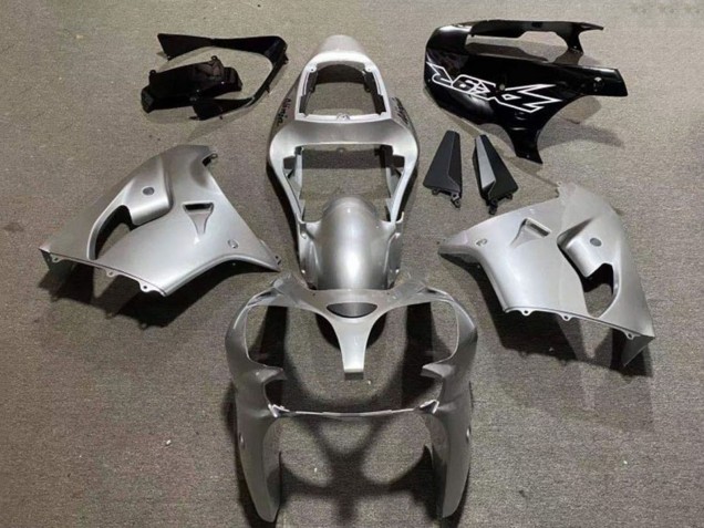 2002-2003 Silver Glossy Black Kawasaki ZX9R Motorcycle Fairings UK Stores