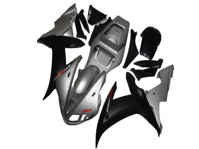 2002-2003 Silver Matte Black Yamaha YZF R1 Motorcycle Fairings UK Stores