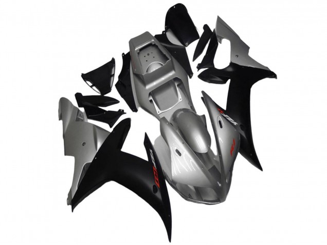 2002-2003 Silver Matte Black Yamaha YZF R1 Motorcycle Fairings UK Stores