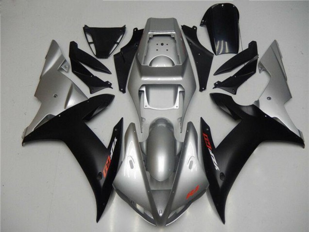 2002-2003 Silver Matte Black Yamaha YZF R1 Motorcycle Fairings UK Stores