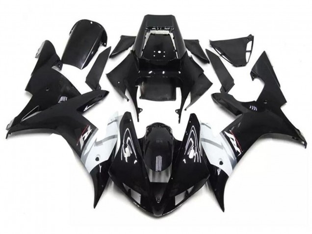 2002-2003 Glossy Black White Silver Yamaha YZF R1 Motorcycle Fairings UK Stores