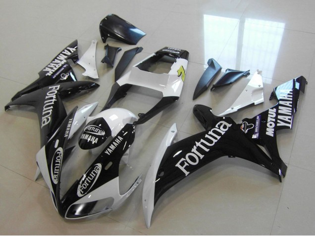 2002-2003 White Glossy Black Fortuna Motul Yamaha YZF R1 Motorcycle Fairings UK Stores