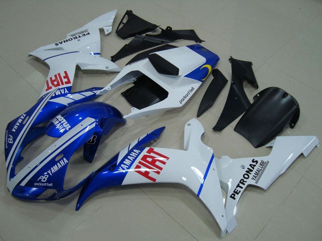 2002-2003 White Blue Red Fiat Yamaha YZF R1 Motorcycle Fairings UK Stores