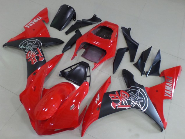 2002-2003 Red Matte Black Yamaha YZF R1 Motorcycle Fairings UK Stores