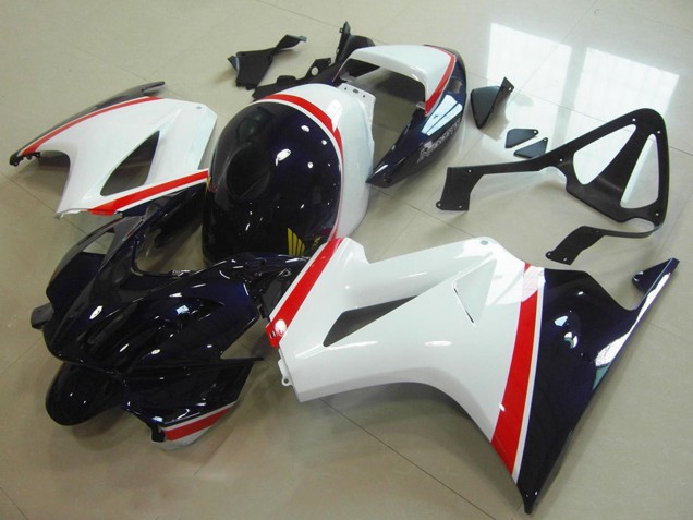 2002-2013 White Red Dark Blue Honda VFR 800 Motorcycle Fairing UK Stores
