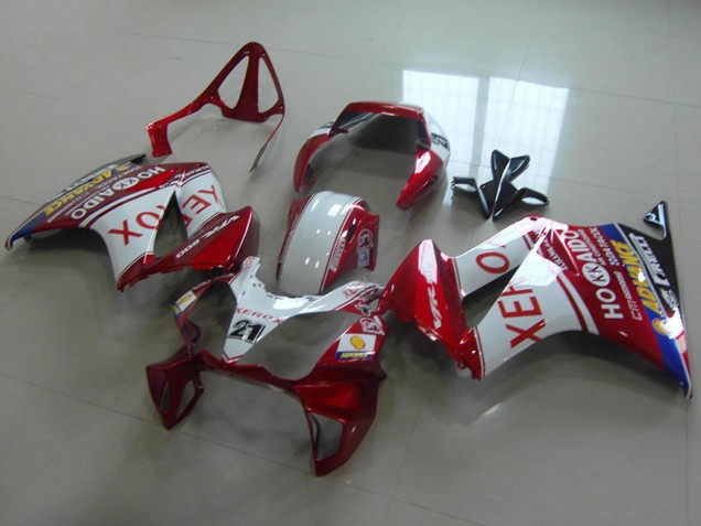 2002-2013 White Red Blue Xerox 21 Honda VFR 800 Motorcycle Fairings UK Stores