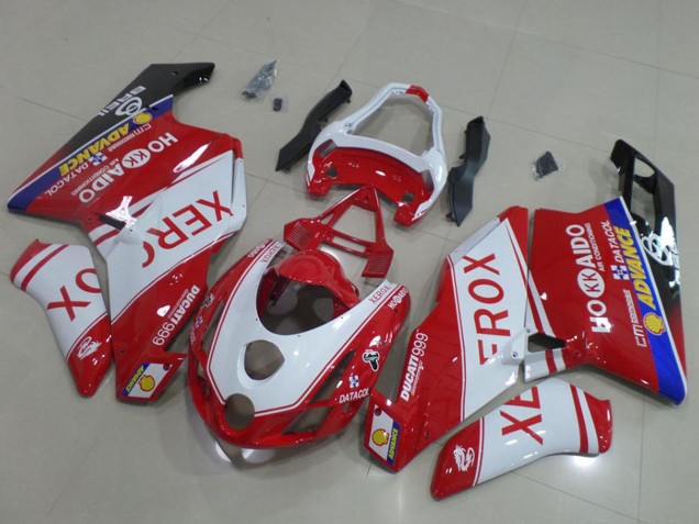 2003-2004 White Red Blue Glossy Black Xerox OEM Style Ducati 999 Motorcycle Fairings UK Stores