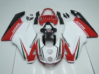 2003-2004 White Red Green Glossy Black Ducati 749 Motorcycle Fairings UK Stores