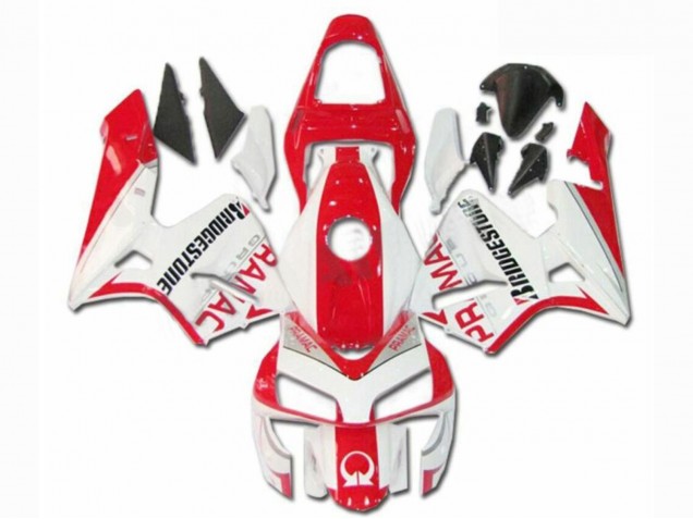 2003-2004 White Red Pramac Bridgestone Honda CBR600RR Motorcycle Fairings UK Stores