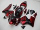 2003-2004 Red Matte Black Stripe Honda CBR600RR Motorcycle Fairings UK Stores