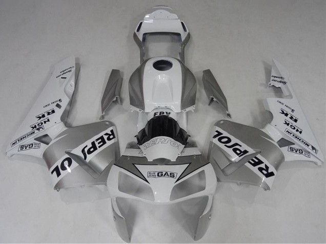 2003-2004 White Silver Black Repsol Honda CBR600RR Motorcycle Fairing UK Stores