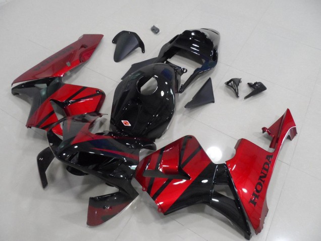 2003-2004 Red Glossy Black Stripe Honda CBR600RR Motorcycle Fairing UK Stores