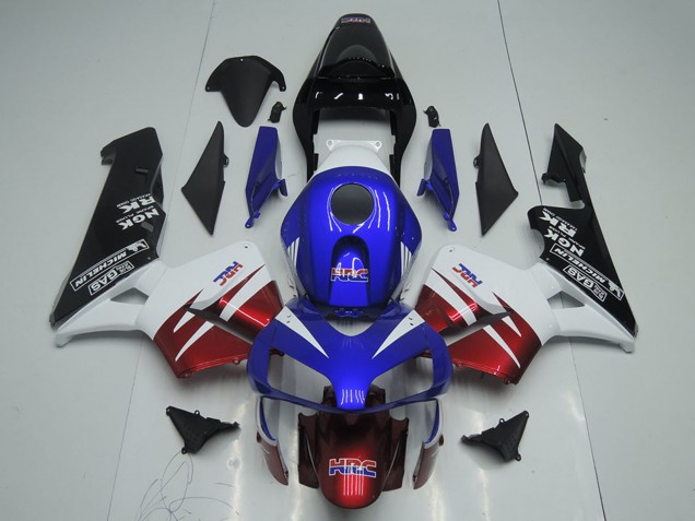 2003-2004 White Red Blue Glossy Black HRC Honda CBR600RR Motorcycle Fairings UK Stores