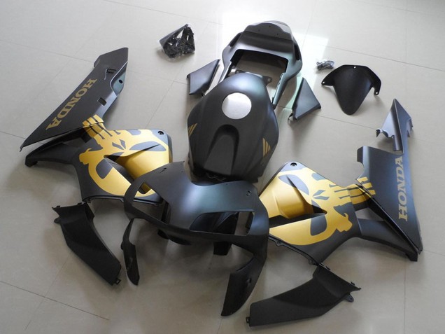 2003-2004 Matte Black Gold Honda CBR600RR Motorcycle Fairings UK Stores