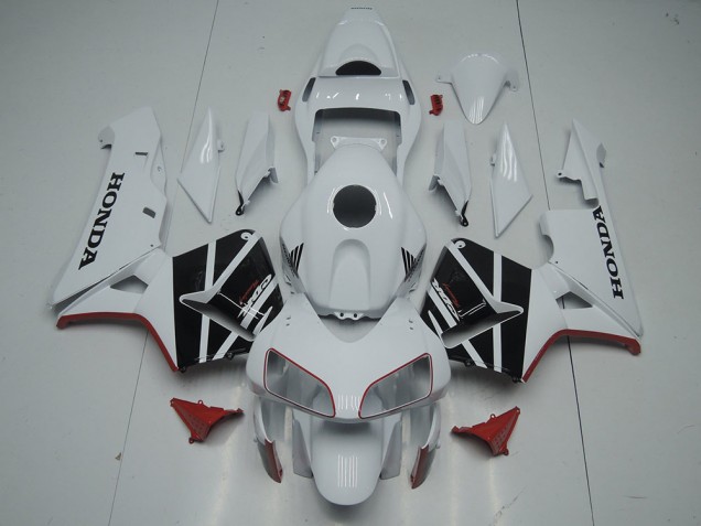 2003-2004 White Glossy Black Honda CBR600RR Motorcycle Fairing UK Stores