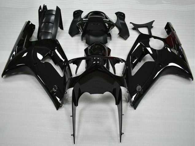 2003-2004 Glossy Black Kawasaki ZX6R Motorcycle Fairing UK Stores