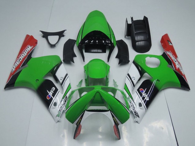 2003-2004 Green White Black Red Motocard Kawasaki ZX6R Motorcycle Fairings UK Stores