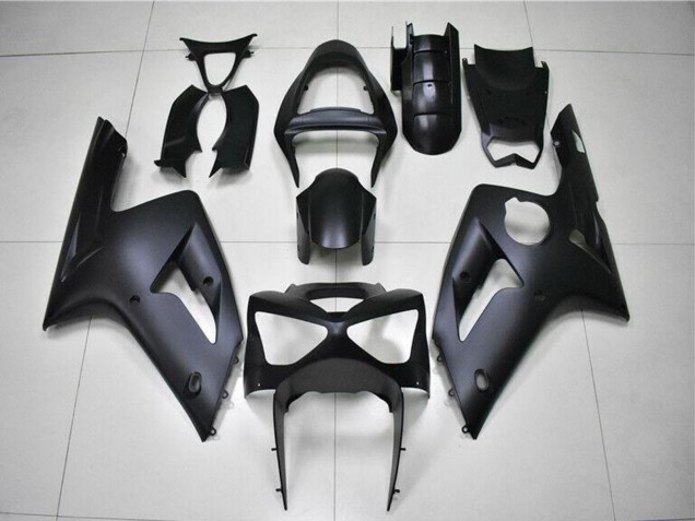2003-2004 Matte Black Kawasaki ZX6R Motorcycle Fairings UK Stores