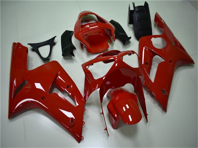 2003-2004 Red Kawasaki ZX6R Motorcycle Fairing Kits UK Stores