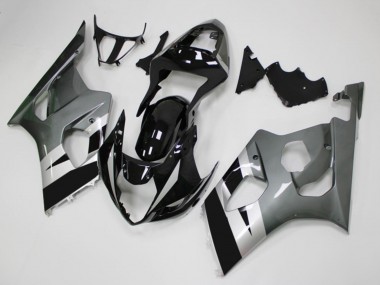 2003-2004 Glossy Black Silver Grey Suzuki GSXR 1000 Motorcycle Fairings UK Stores