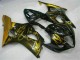 2003-2004 Glossy Black Gold Flame Suzuki GSXR 1000 Motorcycle Fairings UK Stores