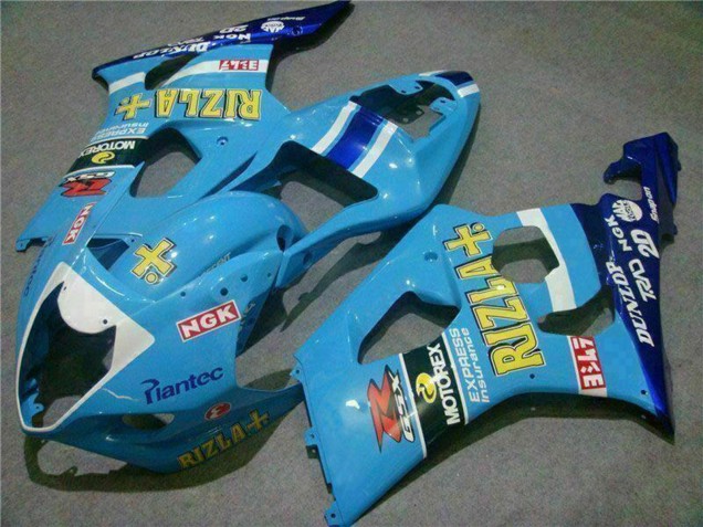 2003-2004 Blue White Yellow Rizla Suzuki GSXR 1000 Motorcycle Fairings UK Stores