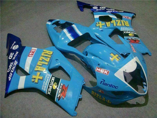 2003-2004 Blue White Yellow Rizla Suzuki GSXR 1000 Motorcycle Fairings UK Stores