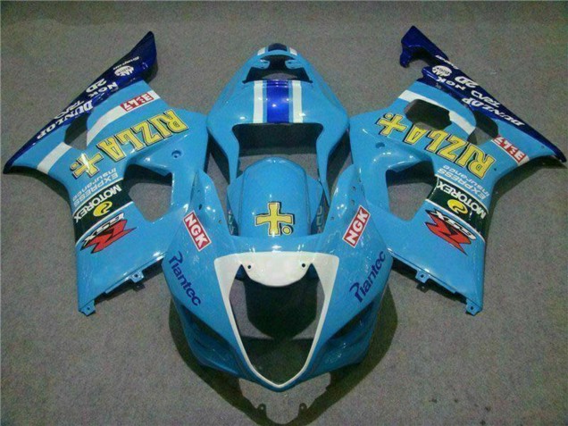 2003-2004 Blue White Yellow Rizla Suzuki GSXR 1000 Motorcycle Fairings UK Stores