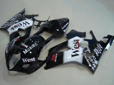 2003-2004 Glossy Black White West Red Suzuki GSXR 1000 Motorcycle Fairings UK Stores