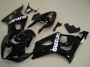 2003-2004 Glossy Black White Decal Suzuki GSXR 1000 Motorcycle Fairings UK Stores