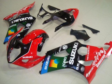 2003-2004 Red Black Blue Green JOMO Pepephone Suzuki GSXR 1000 Motorcycle Fairings UK Stores