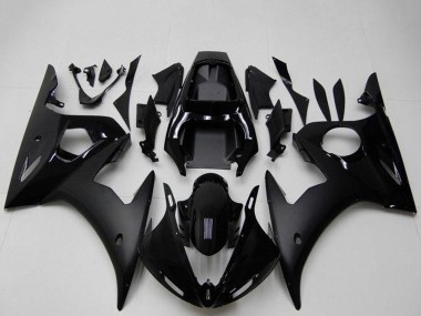 2003-2004 Glossy Black Matte Black Yamaha YZF R6 Motorcycle Fairings UK Stores