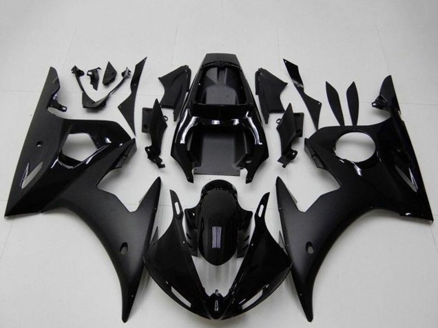 2003-2004 Glossy Black Matte Black Yamaha YZF R6 Motorcycle Fairings UK Stores
