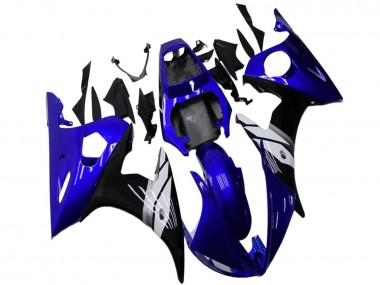 2003-2004 Blue White Glossy Black Yamaha YZF R6 Motorcycle Fairings UK Stores
