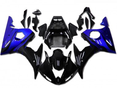 2003-2004 Blue Glossy Black Yamaha YZF R6 Motorcycle Fairing Kits UK Stores