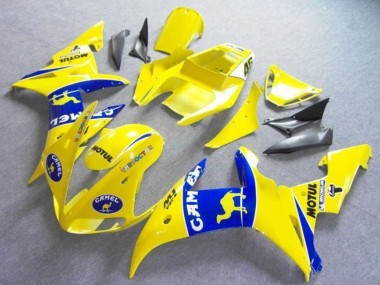 2003-2004 Yellow Blue Camel Motul Yamaha YZF R6 Motorcycle Fairings UK Stores