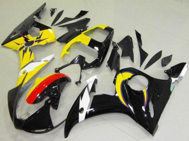 2003-2004 Yellow Red Glossy Black Yamaha YZF R6 Motorcycle Fairings UK Stores