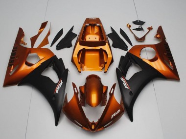2003-2004 Orange Matte Black Yamaha YZF R6 Motorcycle Fairings UK Stores