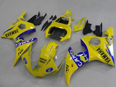 2003-2004 Yellow Blue Camel Yamaha YZF R6 Motorcycle Fairings UK Stores