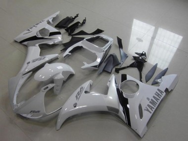 2003-2004 White Glossy Black Yamaha YZF R6 Motorcycle Fairing Kits UK Stores