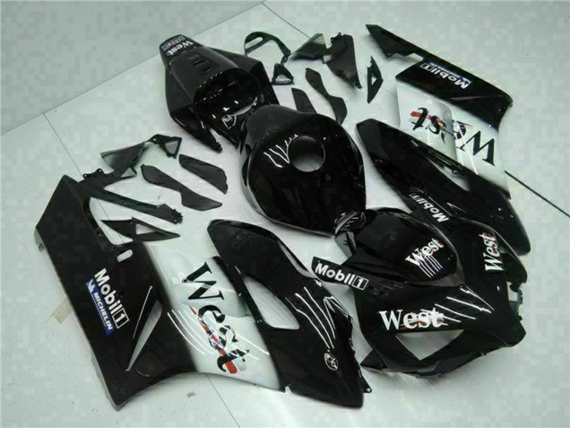 2004-2005 Glossy Black White West Mobil Michelin Honda CBR1000RR Motorcycle Fairings UK Stores