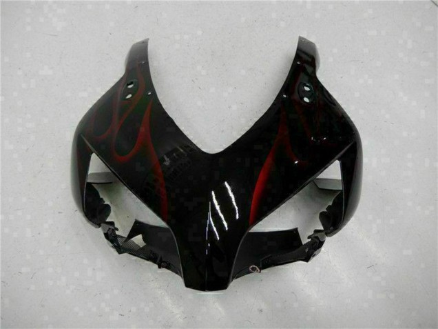 2004-2005 Glossy Black Red Flame Honda CBR1000RR Motorcycle Fairings UK Stores