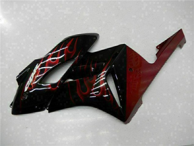 2004-2005 Glossy Black Red Flame Honda CBR1000RR Motorcycle Fairings UK Stores