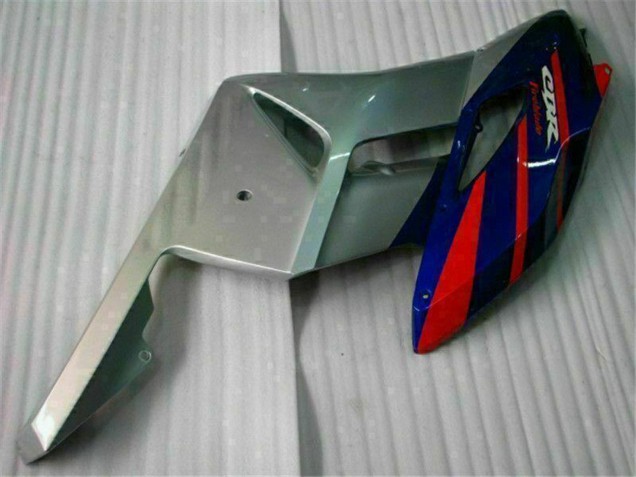 2004-2005 Silver Red Blue Black Stripe Honda CBR1000RR Motorcycle Fairings UK Stores