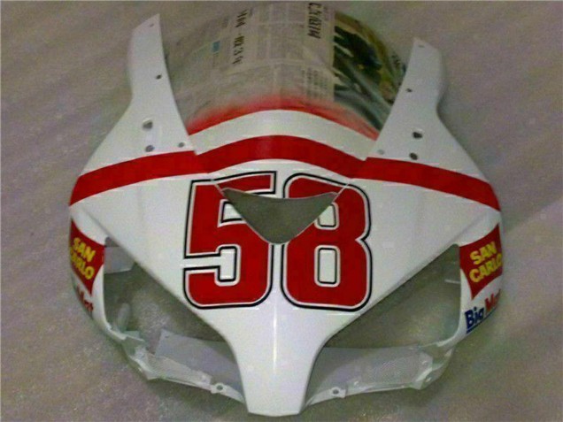 2004-2005 White Red Yellow San Carlo 58 Honda CBR1000RR Motorcycle Fairings UK Stores