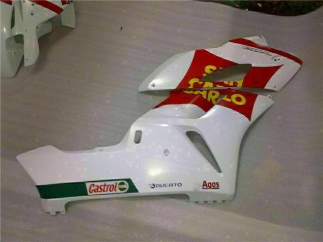 2004-2005 White Red Yellow San Carlo 58 Honda CBR1000RR Motorcycle Fairings UK Stores
