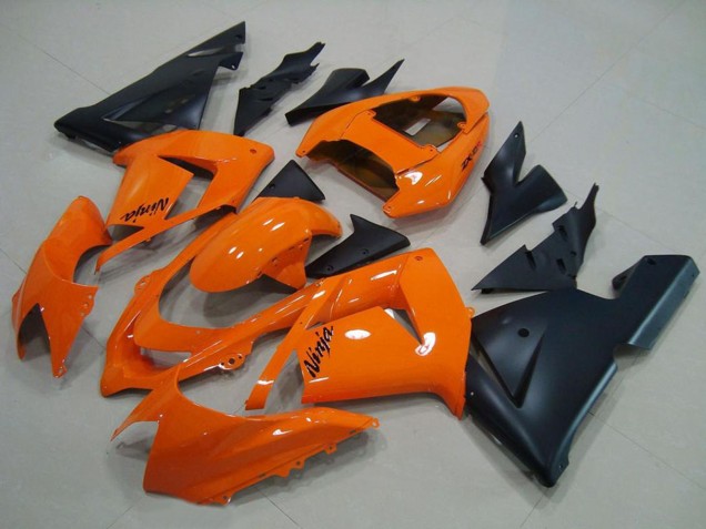 2004-2005 Ornage Matte Black Kawasaki ZX10R Motorcycle Fairings UK Stores