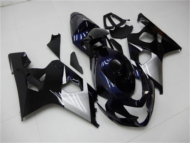 2004-2005 Glossy Black Silver Blue Suzuki GSXR 600/750 Motorcycle Fairings UK Stores